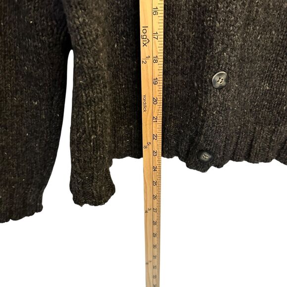 BOZ International Canada 100% Lambswool Grey Button Up Cardigan Size L - Picture 5 of 6